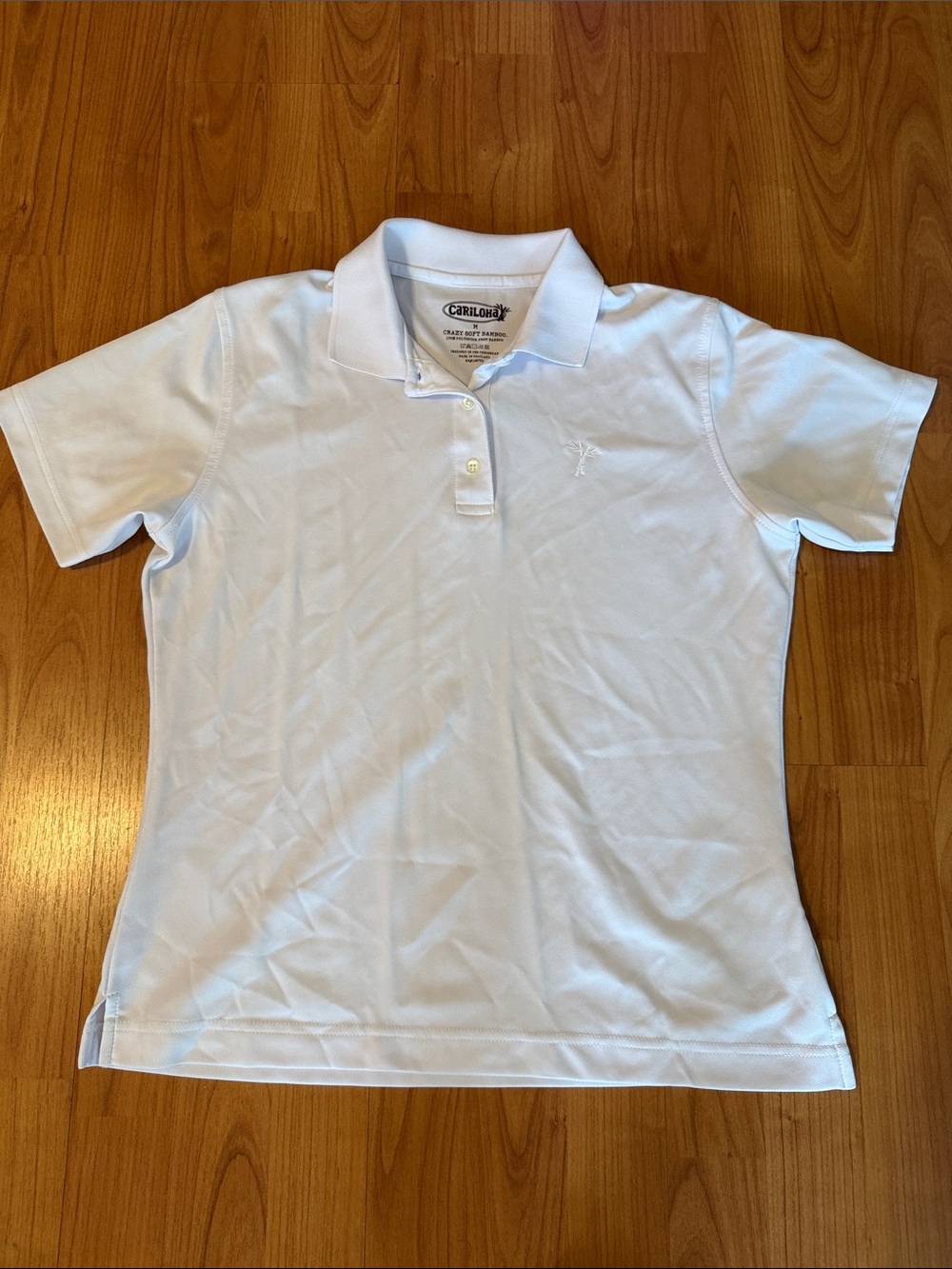 Cariloha Women Light Blue Polo Shirt with Embroidered Logo